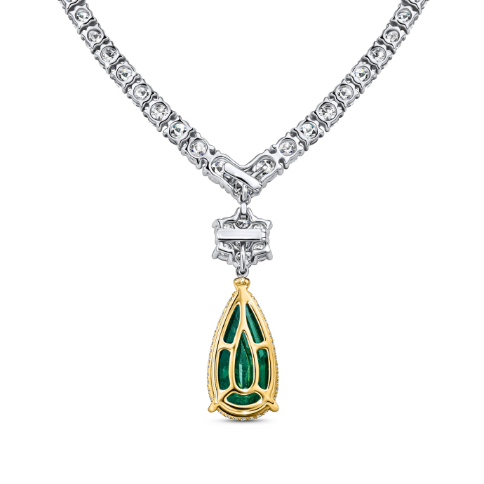 Колье с бриллиантами и изумрудом - фото 4 Колье с бриллиантами и изумрудом - фото 4