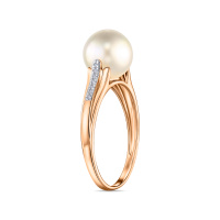 Кольцо с бриллиантами и жемчугом - фото 2 Кольцо с бриллиантами и жемчугом - фото 2