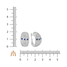 Серьги с сапфирами и бриллиантами