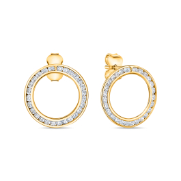 Серьги с фианитами