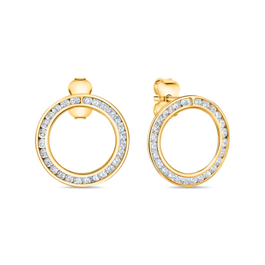 Серьги с фианитами