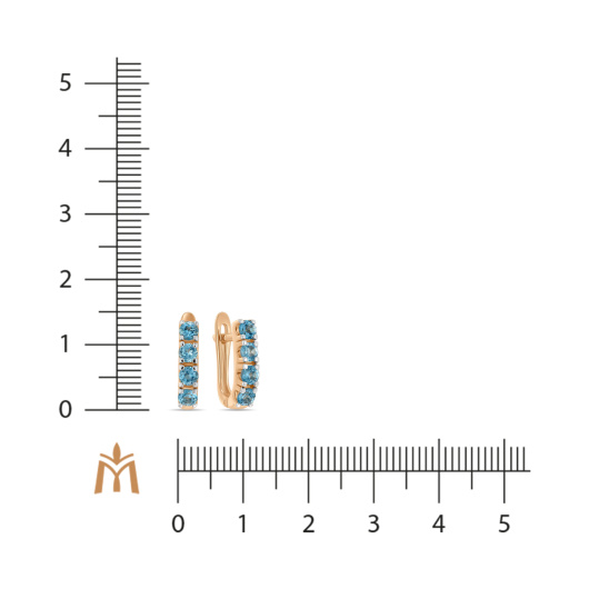 Серьги с топазами