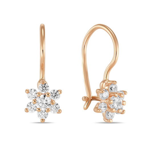 Серьги с фианитами