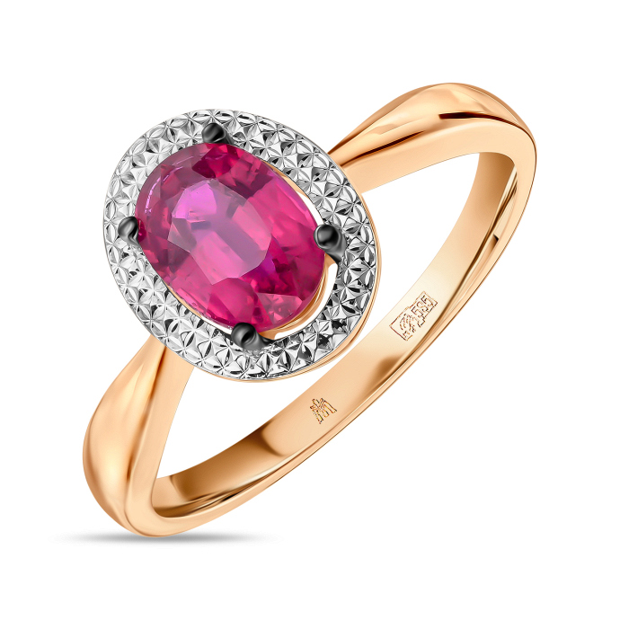 Кольцо с облагороженным рубином - фото 1