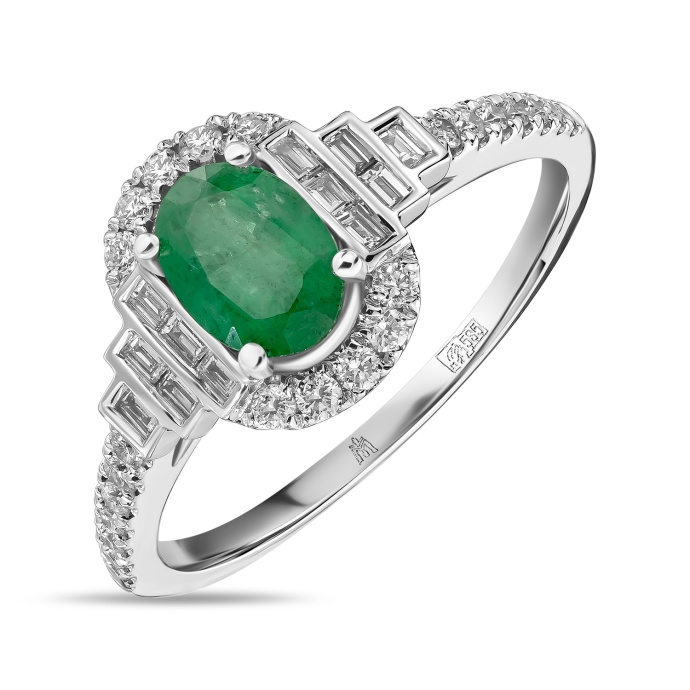 Кольцо с бриллиантами и изумрудом - фото 1 Кольцо с бриллиантами и изумрудом - фото 1