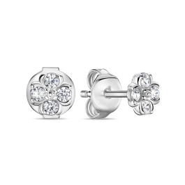 Серьги с фианитами