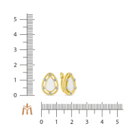 Серьги с эмалью и фианитами - фото 2 Серьги с эмалью и фианитами - фото 2