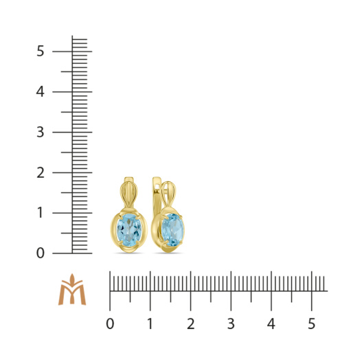 Серьги с топазами