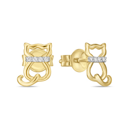 Серьги с фианитами