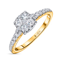 Кольцо с бриллиантом - фото 1