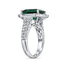 Кольцо с бриллиантами и турмалином