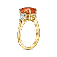 Кольцо с бриллиантами и спессартином - фото 2