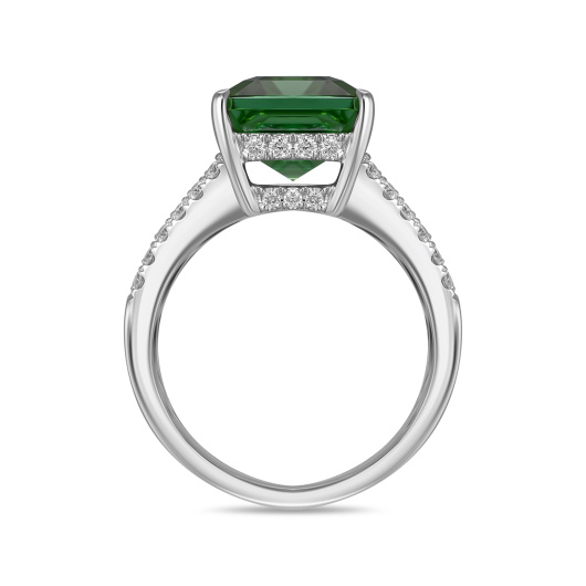 Кольцо с турмалином и бриллиантами