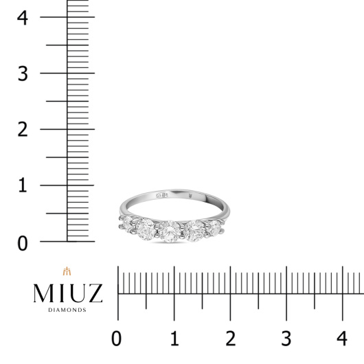 Кольцо с фианитами