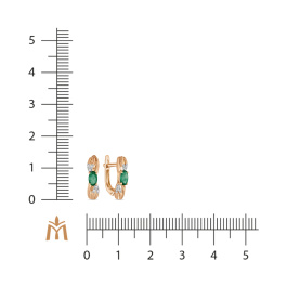 Серьги с изумрудами и бриллиантами