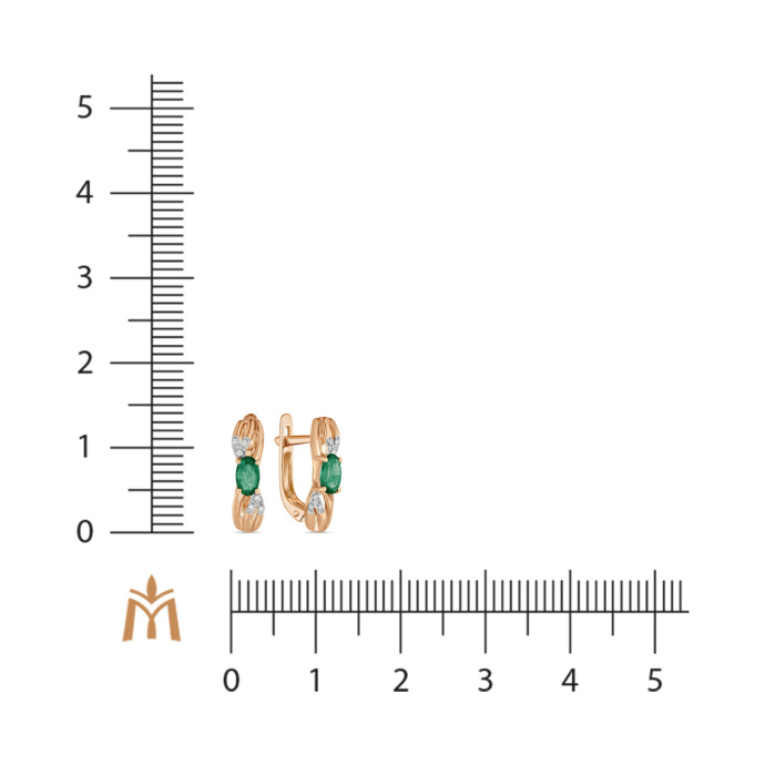Серьги с изумрудами и бриллиантами - фото 2 Серьги с изумрудами и бриллиантами - фото 2