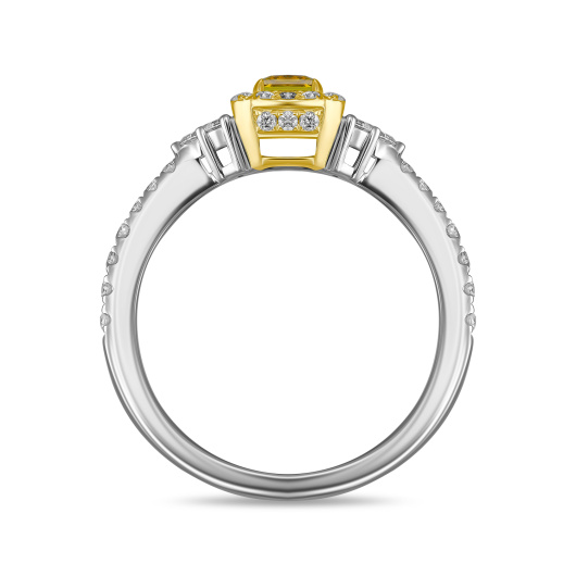 Кольцо с бриллиантами и облагороженными бриллиантами