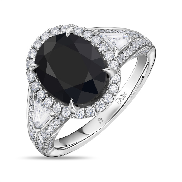 Кольцо с бриллиантами и цветными сапфирами - фото 1 Кольцо с бриллиантами и цветными сапфирами - фото 1