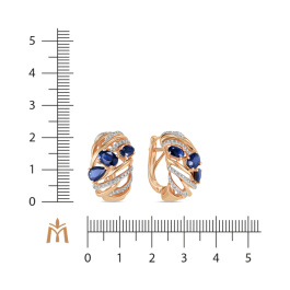 Серьги с сапфирами и бриллиантами