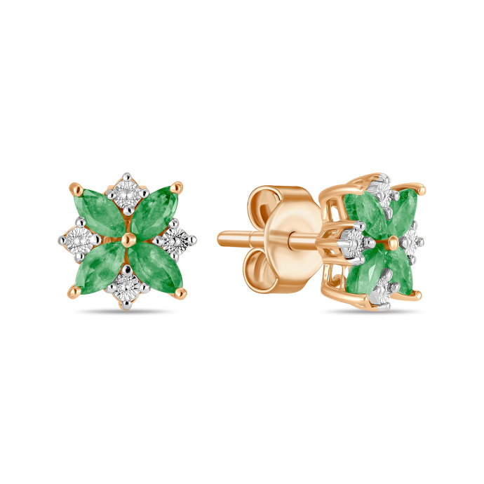 Серьги с изумрудами - фото 1 Серьги с изумрудами - фото 1