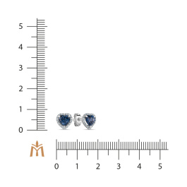 Серьги с бриллиантами и лондон топазом