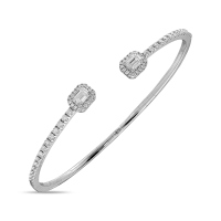 Браслет жесткий с бриллиантами - фото 1