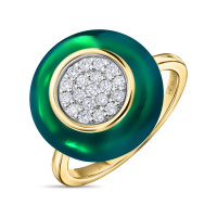 Кольцо с бриллиантами и керамикой - фото 1