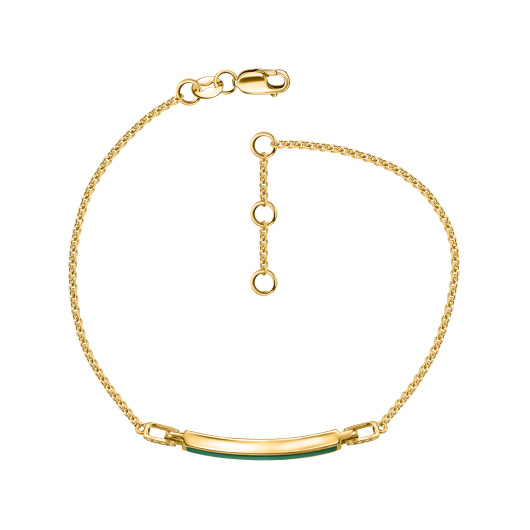 Браслет с бриллиантами и малахитом