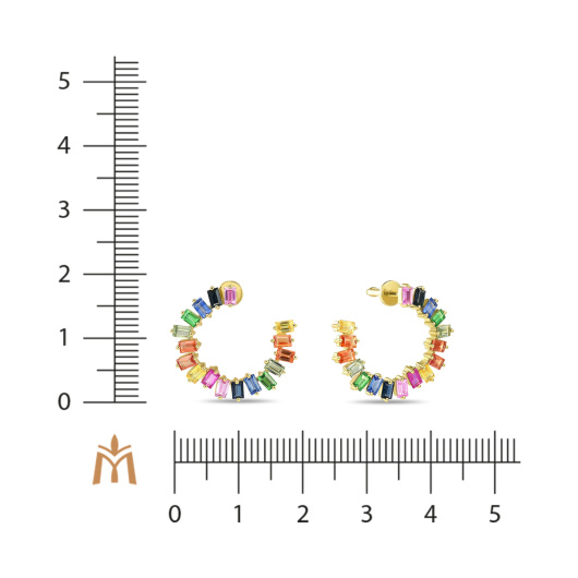 Серьги с сапфирами и цветными сапфирами