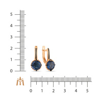 Серьги с лондон топазом - фото 2 Серьги с лондон топазом - фото 2