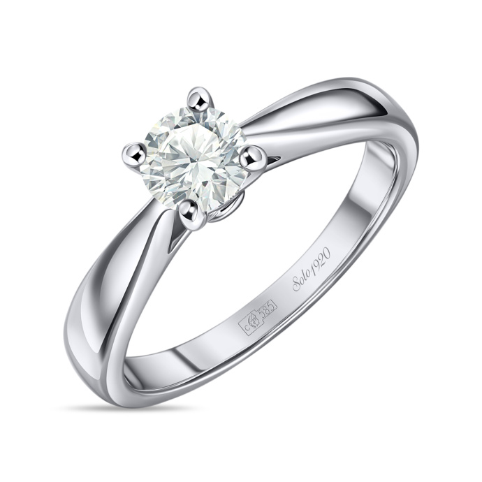 Кольцо с бриллиантом - фото 1