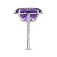 Кольцо с аметистом и бриллиантами - фото 2 Кольцо с аметистом и бриллиантами - фото 2