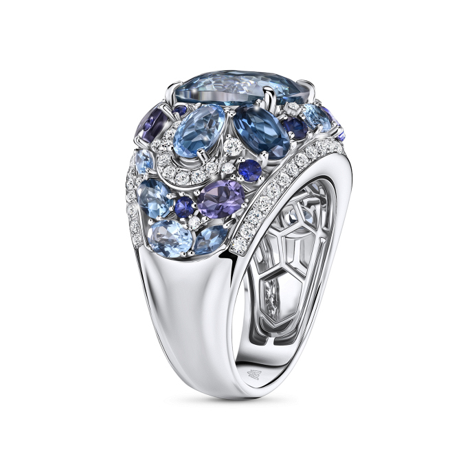 Кольцо с топазами, бриллиантами, иолитами, лондон топазом, сапфирами и цирконом - фото 2 Кольцо с топазами, бриллиантами, иолитами, лондон топазом, сапфирами и цирконом - фото 2