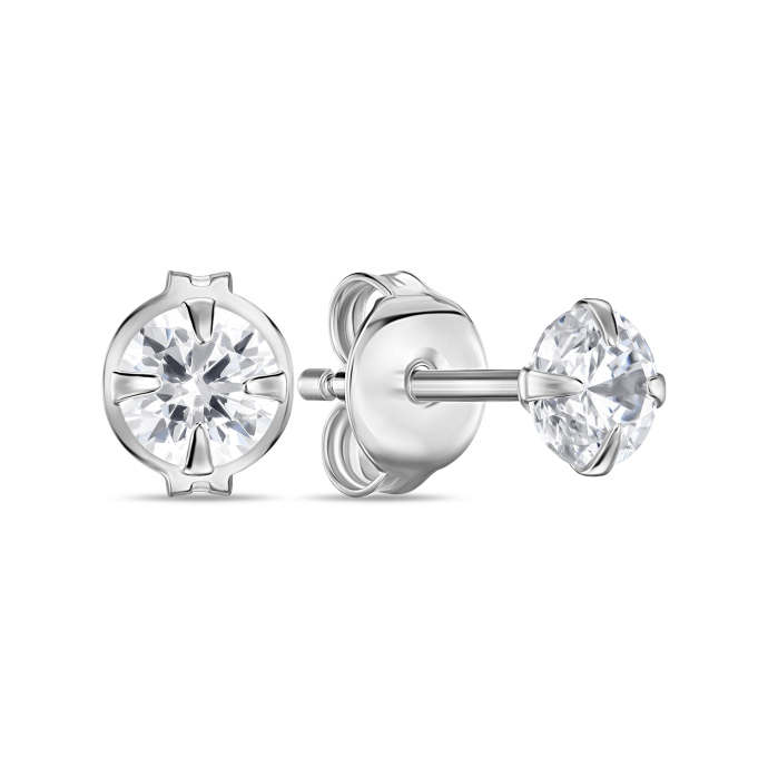 Серьги с фианитами - фото 1