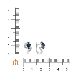 Серьги с сапфирами и бриллиантами
