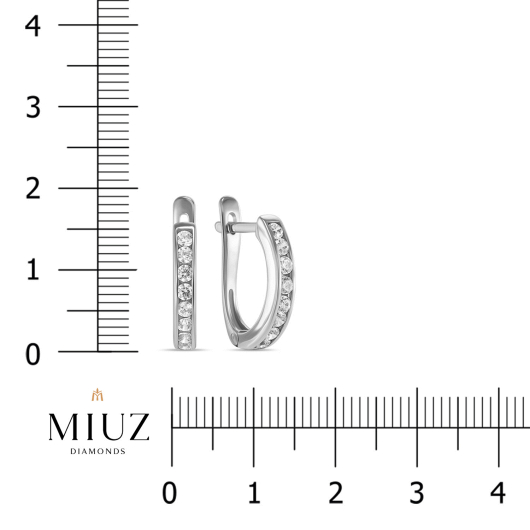 Серьги с фианитами