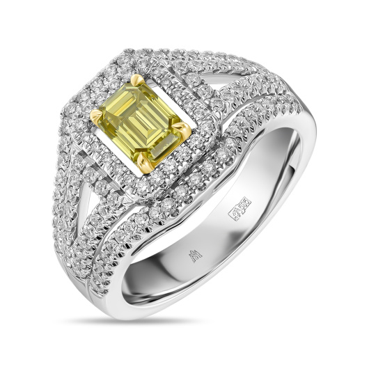 Кольцо с облагороженными бриллиантами и бриллиантами