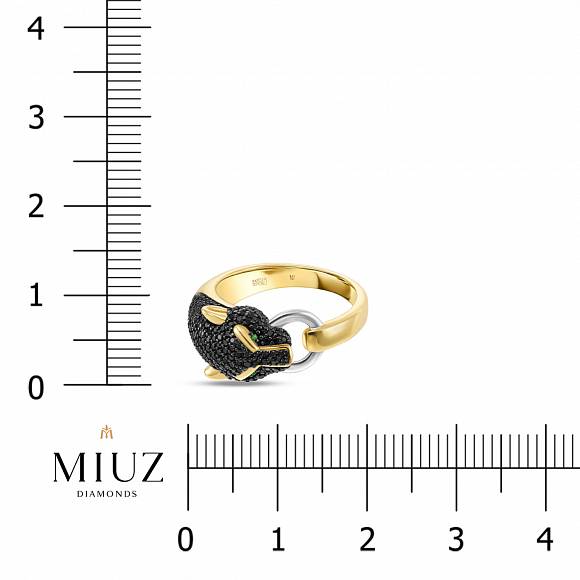 Кольцо с цветными бриллиантами и облагороженными бриллиантами R01-SS-35664-MIX - Фото 2