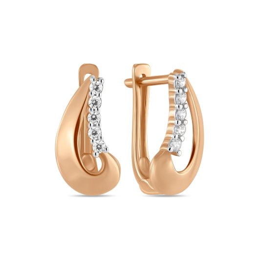 Серьги с фианитом