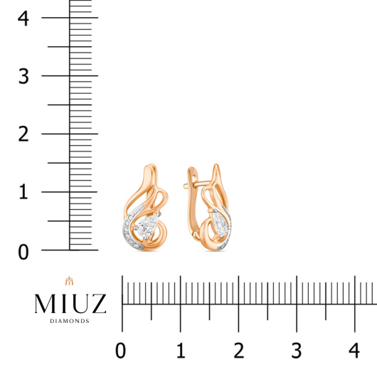 Серьги с фианитами