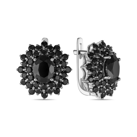 Серьги с цветными сапфирами