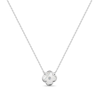 Колье с перламутром и фианитом - фото 1 Колье с перламутром и фианитом - фото 1