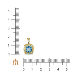 Подвеска с топазами и бриллиантами
