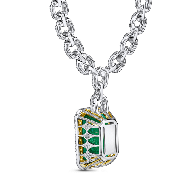 Колье с изумрудом и бриллиантами - фото 4 Колье с изумрудом и бриллиантами - фото 4