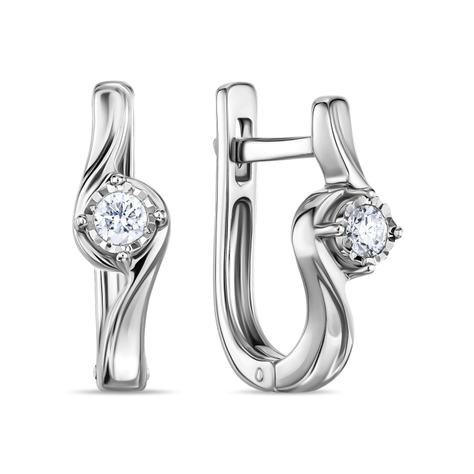 Серьги с бриллиантами - фото 1 Серьги с бриллиантами - фото 1