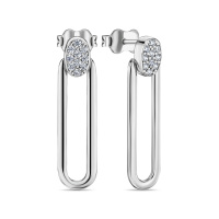 Серьги с фианитами - фото 1 Серьги с фианитами - фото 1