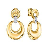 Серьги с бриллиантом - фото 1