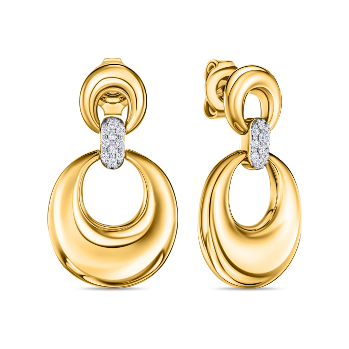 Серьги с бриллиантом - фото 1