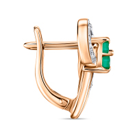 Серьги с изумрудами и бриллиантами - фото 2 Серьги с изумрудами и бриллиантами - фото 2