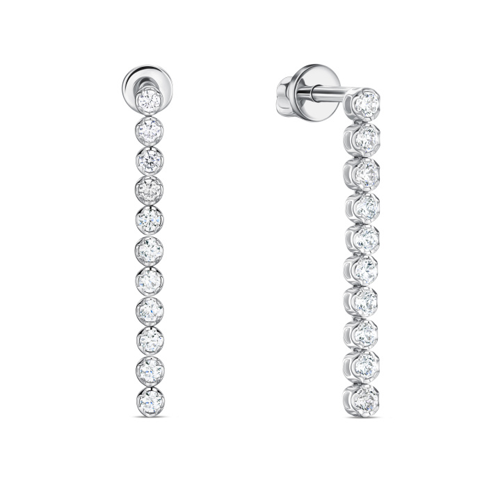 Серьги с фианитами - фото 1